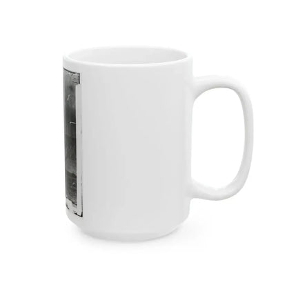 Beaufort, South Carolina. Erecting Pontoon Bridge Across Port Royal River (U.S. Civil War) White Coffee Mug - Go Mug Yourself