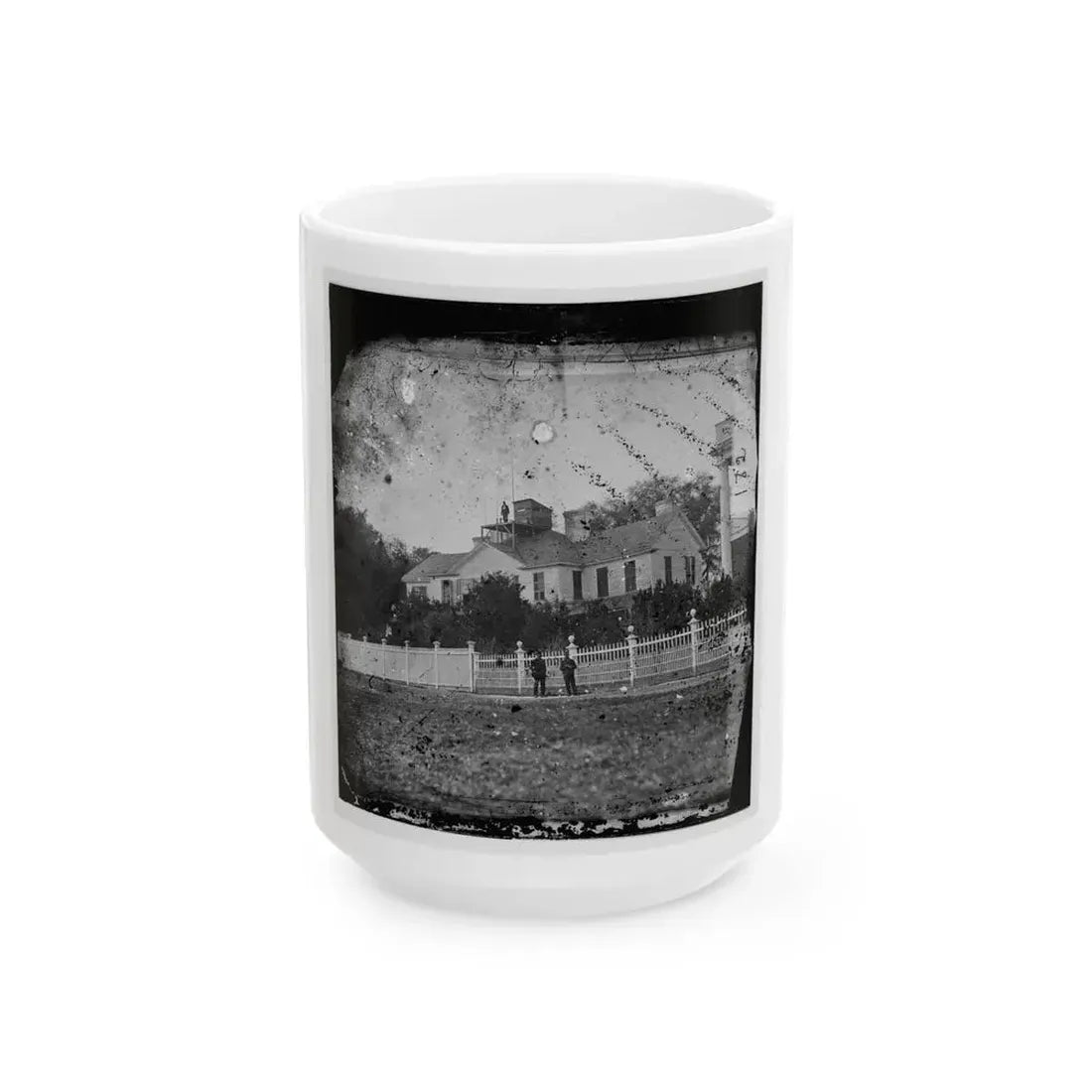 Beaufort, South Carolina. Federal Signal Station. Formerly The Home Of John G. Barnwell (U.S. Civil War) White Coffee Mug 15oz - Go Mug Yourself