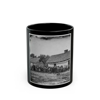 Beaufort, South Carolina. Group Of Negroes On J.J. Smith's Plantation (U.S. Civil War) Black Coffee Mug 11oz - Go Mug Yourself