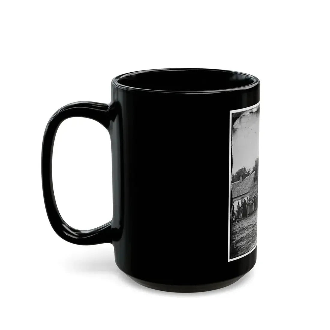 Beaufort, South Carolina. Group Of Negroes On J.J. Smith's Plantation (U.S. Civil War) Black Coffee Mug - Go Mug Yourself