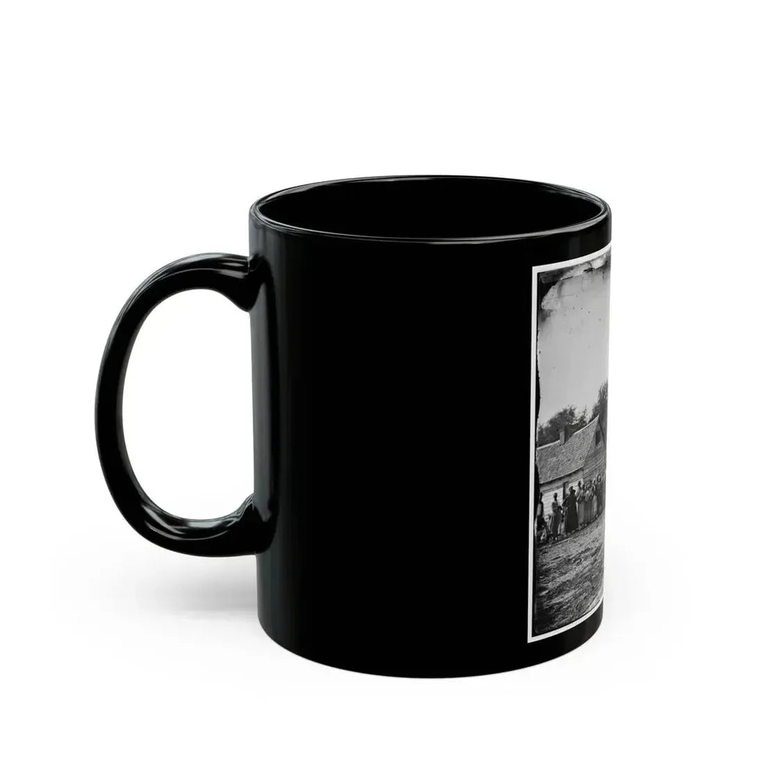Beaufort, South Carolina. Group Of Negroes On J.J. Smith's Plantation (U.S. Civil War) Black Coffee Mug - Go Mug Yourself