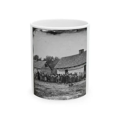 Beaufort, South Carolina. Group Of Negroes On J.J. Smith's Plantation (U.S. Civil War) White Coffee Mug 11oz - Go Mug Yourself