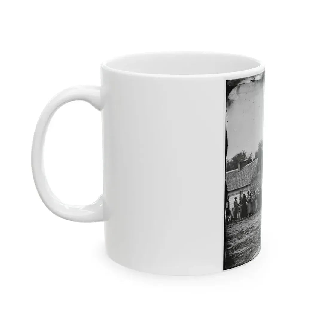 Beaufort, South Carolina. Group Of Negroes On J.J. Smith's Plantation (U.S. Civil War) White Coffee Mug - Go Mug Yourself