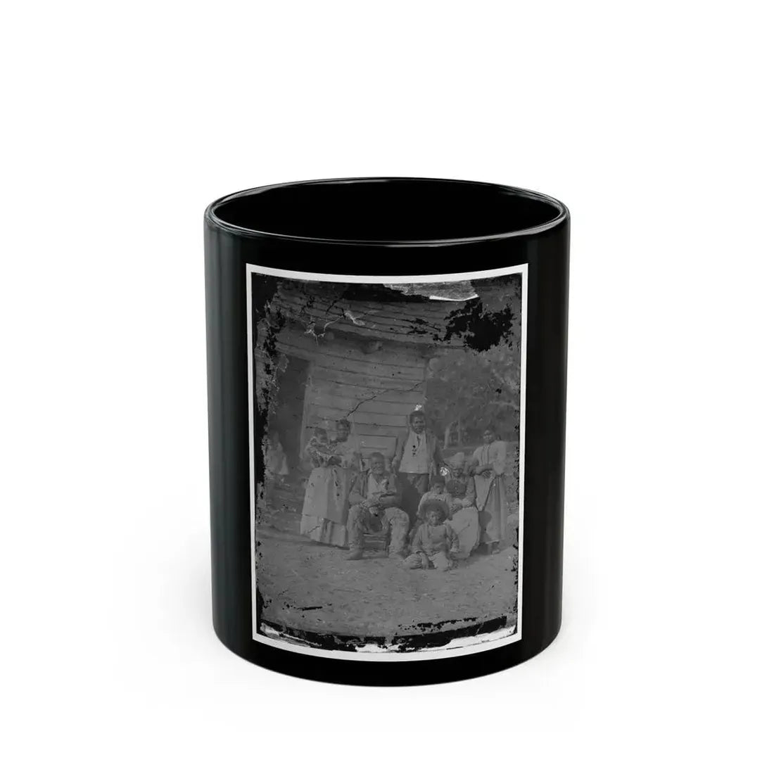 Beaufort, South Carolina. Negro Family Representing Several Generations. All Born On The Plantation Of J.J. Smith (U.S. Civil War) Black Coffee Mug 11oz - Go Mug Yourself