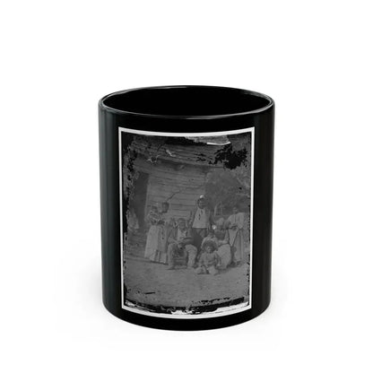 Beaufort, South Carolina. Negro Family Representing Several Generations. All Born On The Plantation Of J.J. Smith (U.S. Civil War) Black Coffee Mug 11oz - Go Mug Yourself