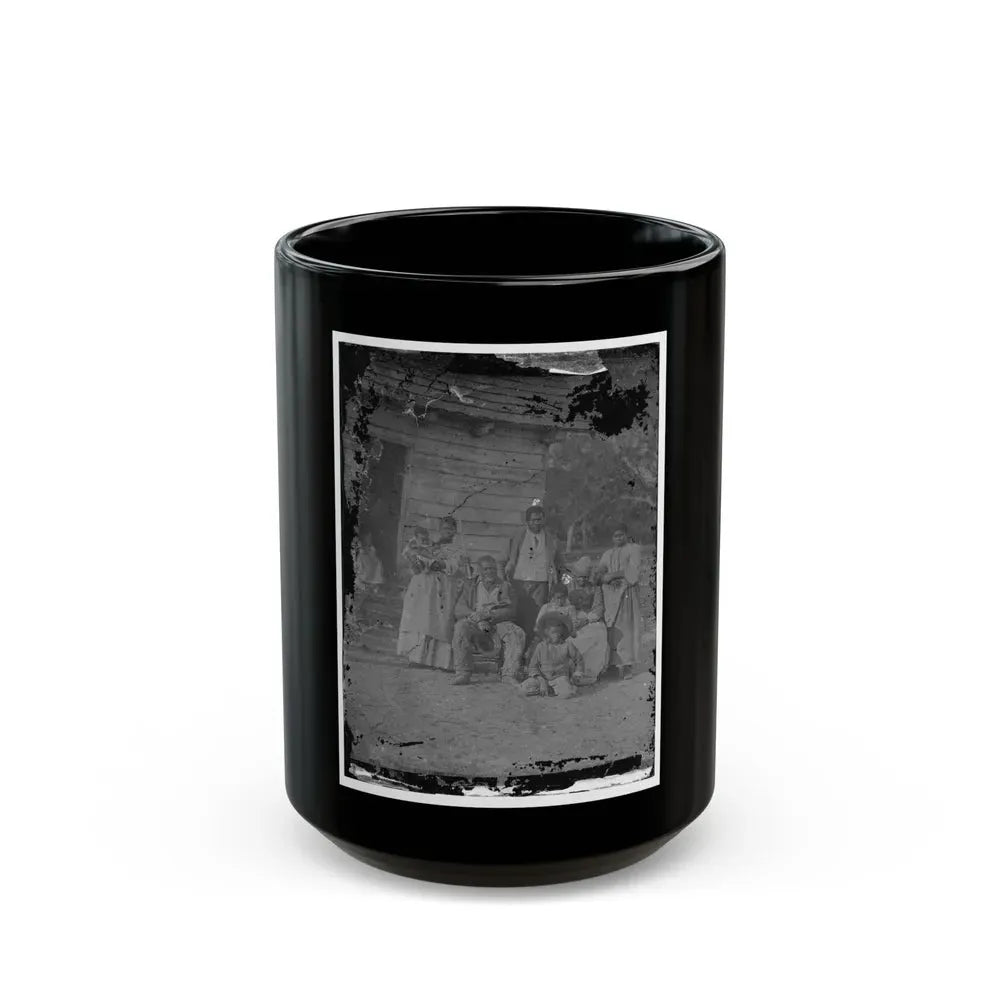 Beaufort, South Carolina. Negro Family Representing Several Generations. All Born On The Plantation Of J.J. Smith (U.S. Civil War) Black Coffee Mug 15oz - Go Mug Yourself