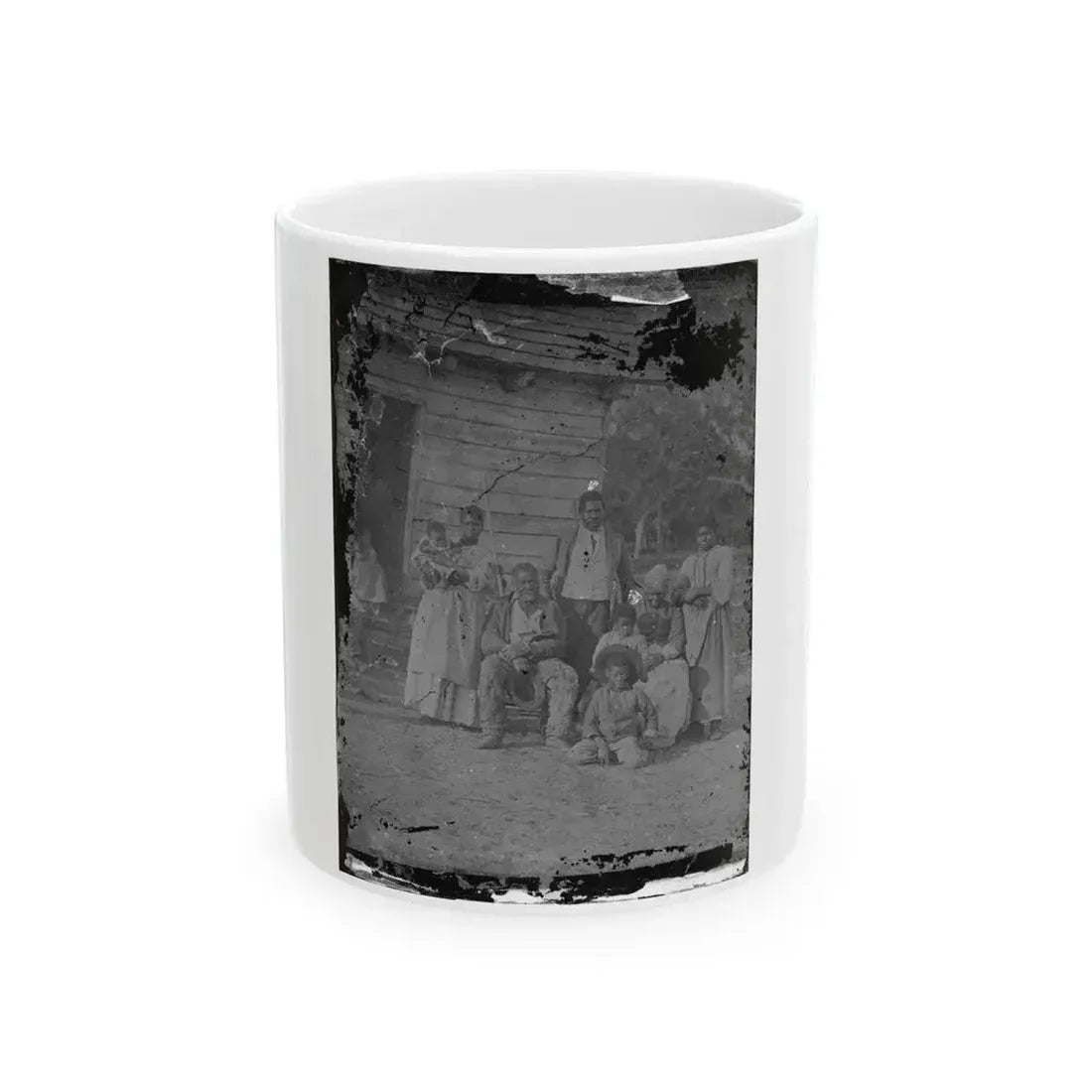 Beaufort, South Carolina. Negro Family Representing Several Generations. All Born On The Plantation Of J.J. Smith (U.S. Civil War) White Coffee Mug 11oz - Go Mug Yourself