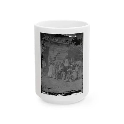 Beaufort, South Carolina. Negro Family Representing Several Generations. All Born On The Plantation Of J.J. Smith (U.S. Civil War) White Coffee Mug 15oz - Go Mug Yourself