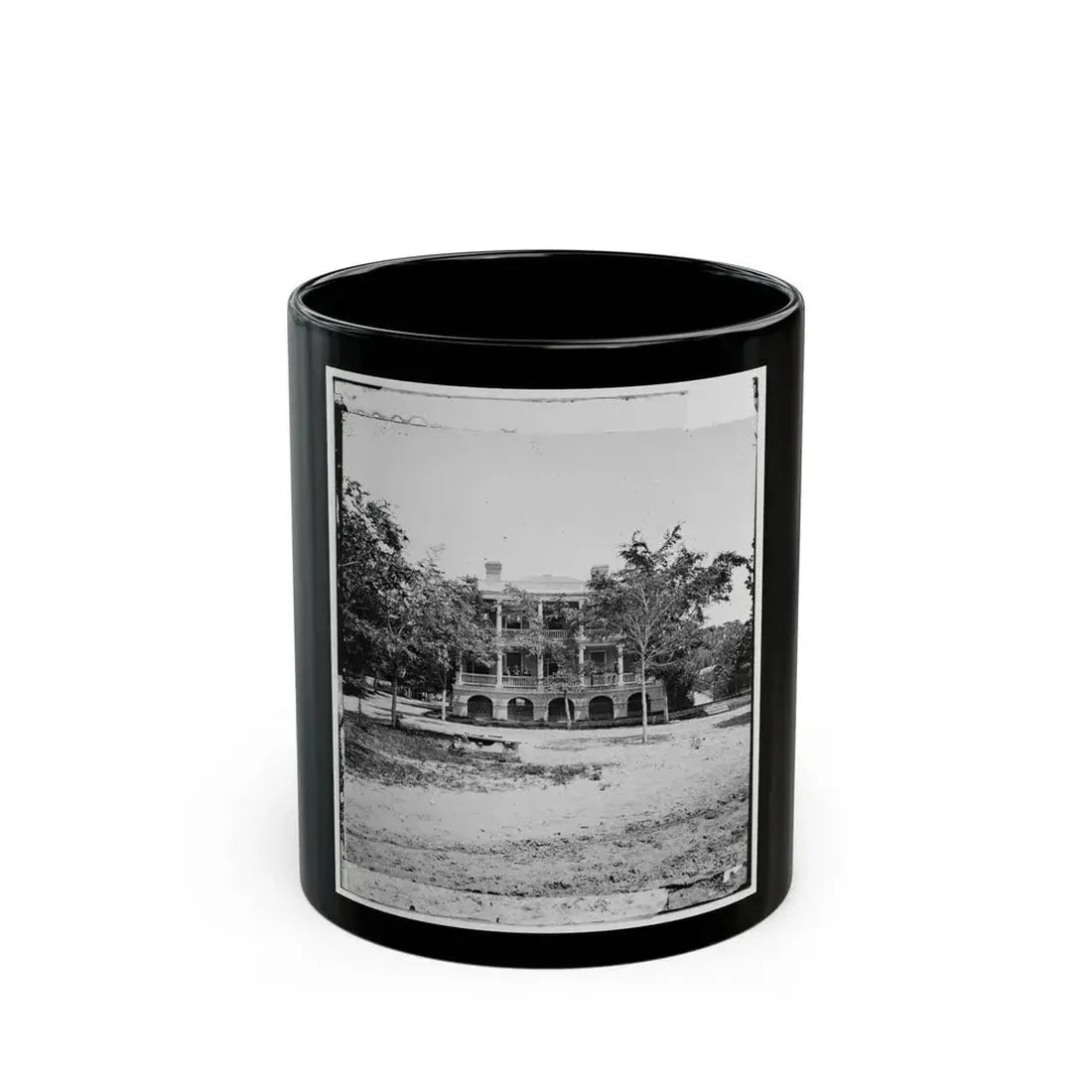 Beaufort, South Carolina. Robert Barnwell Rhett's Residence (U.S. Civil War) Black Coffee Mug 11oz - Go Mug Yourself