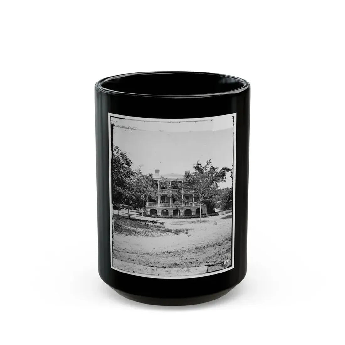 Beaufort, South Carolina. Robert Barnwell Rhett's Residence (U.S. Civil War) Black Coffee Mug 15oz - Go Mug Yourself