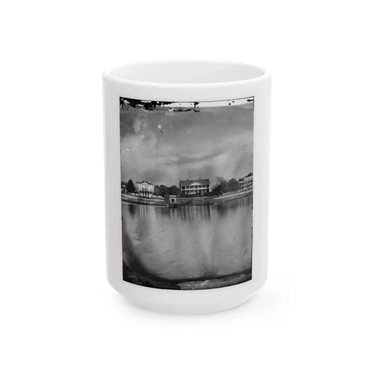 Beaufort, South Carolina. View Of Beaufort From The Waterfront. Fuller's House (U.S. Civil War) White Coffee Mug 15oz - Go Mug Yourself