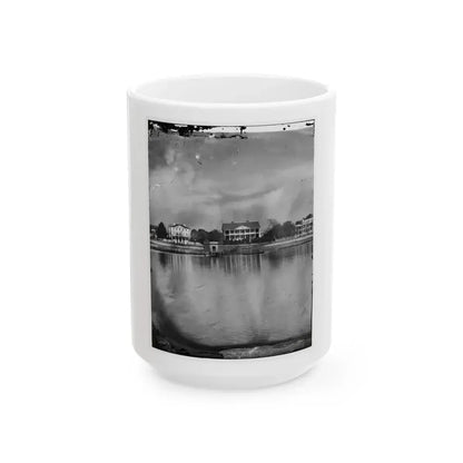 Beaufort, South Carolina. View Of Beaufort From The Waterfront. Fuller's House (U.S. Civil War) White Coffee Mug 15oz - Go Mug Yourself
