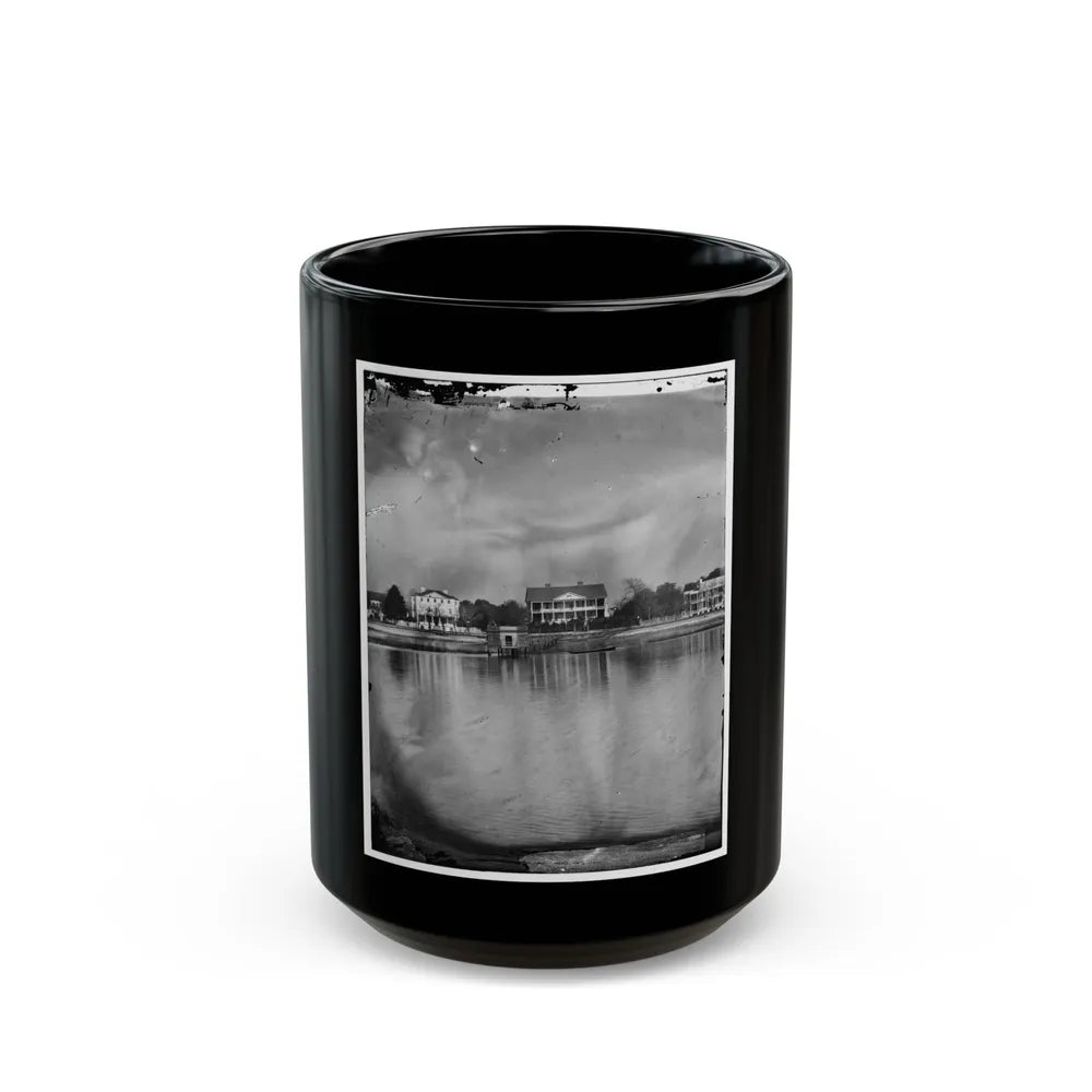 Beaufort, South Carolina. View Of Beaufort From The Waterfront. Fuller's House (U.S. Civil War) Black Coffee Mug-15oz-Go Mug Yourself