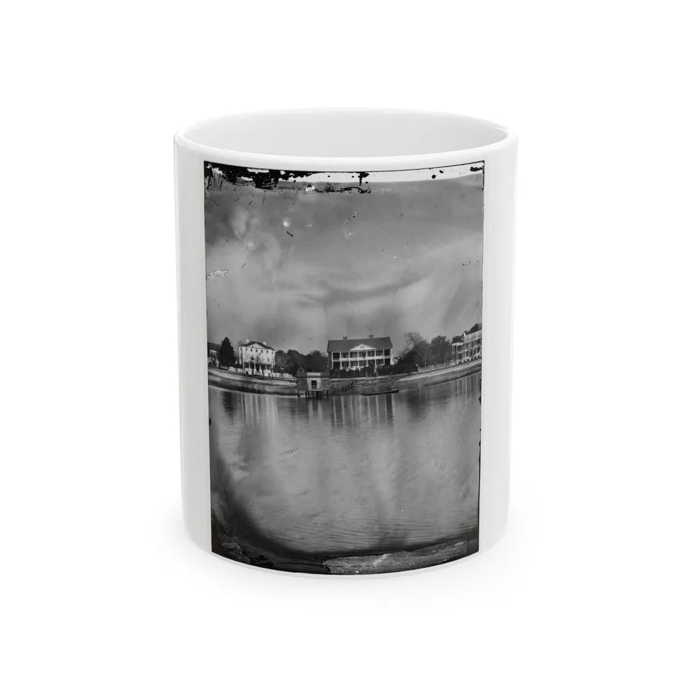 Beaufort, South Carolina. View Of Beaufort From The Waterfront. Fuller's House (U.S. Civil War) White Coffee Mug-11oz-Go Mug Yourself