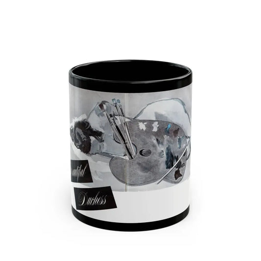 Beautiful Dechess, Cosmopolitan, August 1952 - Black Coffee Mug 11oz - Go Mug Yourself
