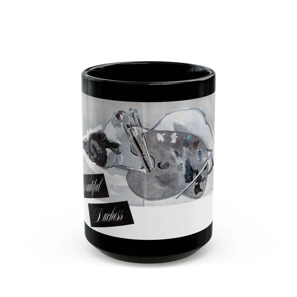 Beautiful Dechess, Cosmopolitan, August 1952 - Black Coffee Mug 15oz - Go Mug Yourself