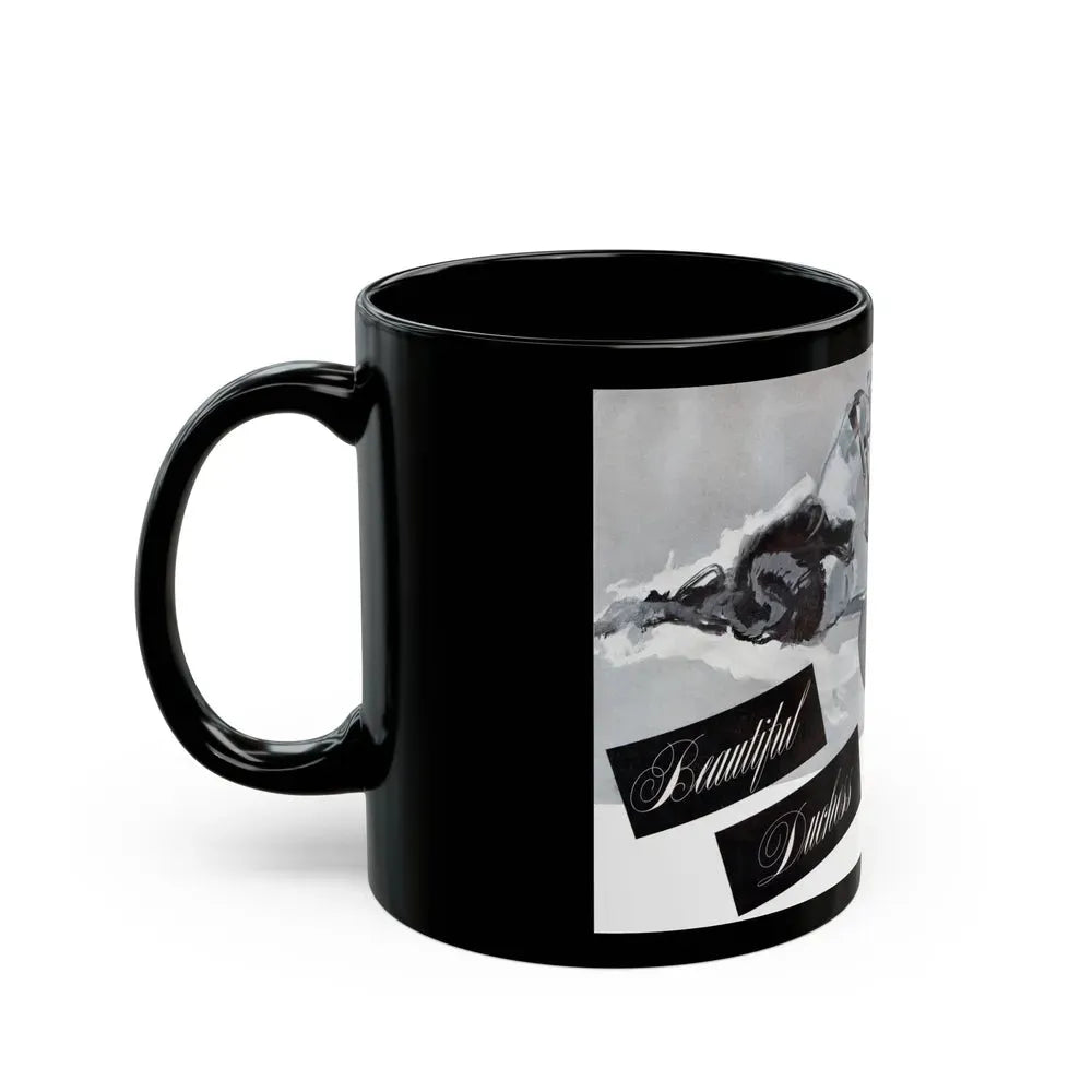 Beautiful Dechess, Cosmopolitan, August 1952 - Black Coffee Mug - Go Mug Yourself