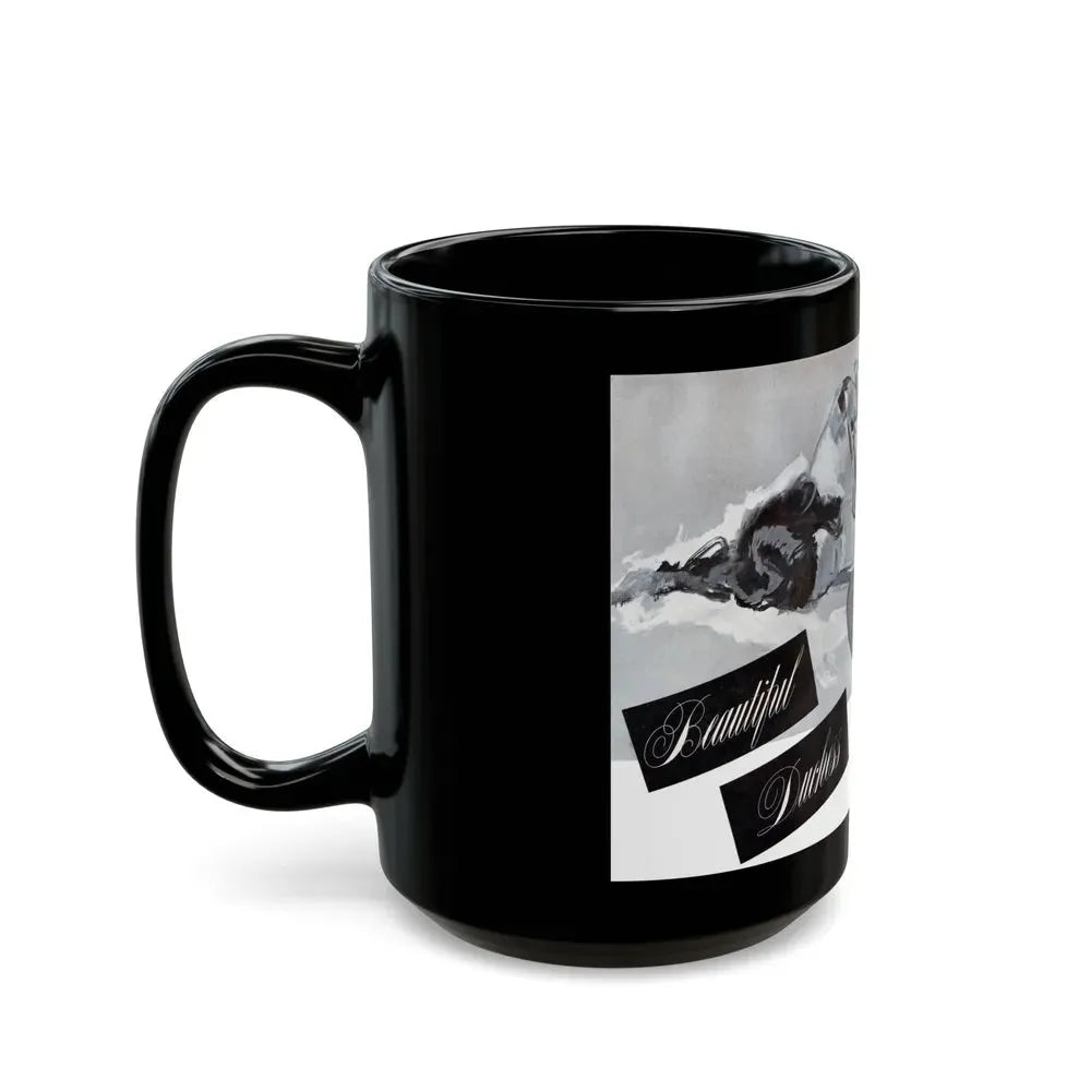 Beautiful Dechess, Cosmopolitan, August 1952 - Black Coffee Mug - Go Mug Yourself