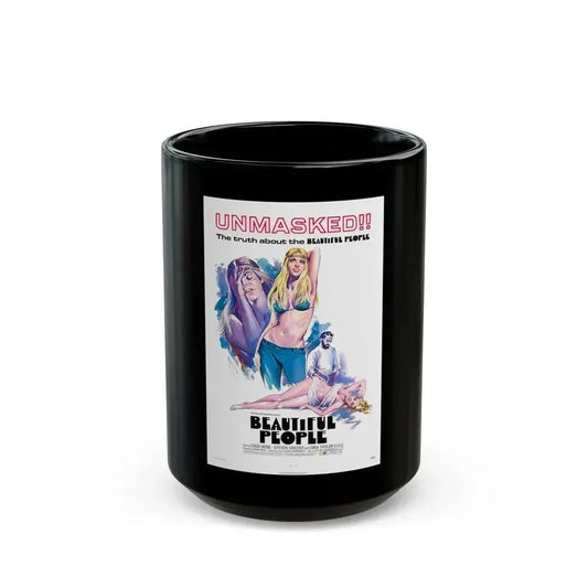 BEAUTIFUL PEOPLE 1971 Movie Poster - Black Coffee Mug 15oz - Go Mug Yourself
