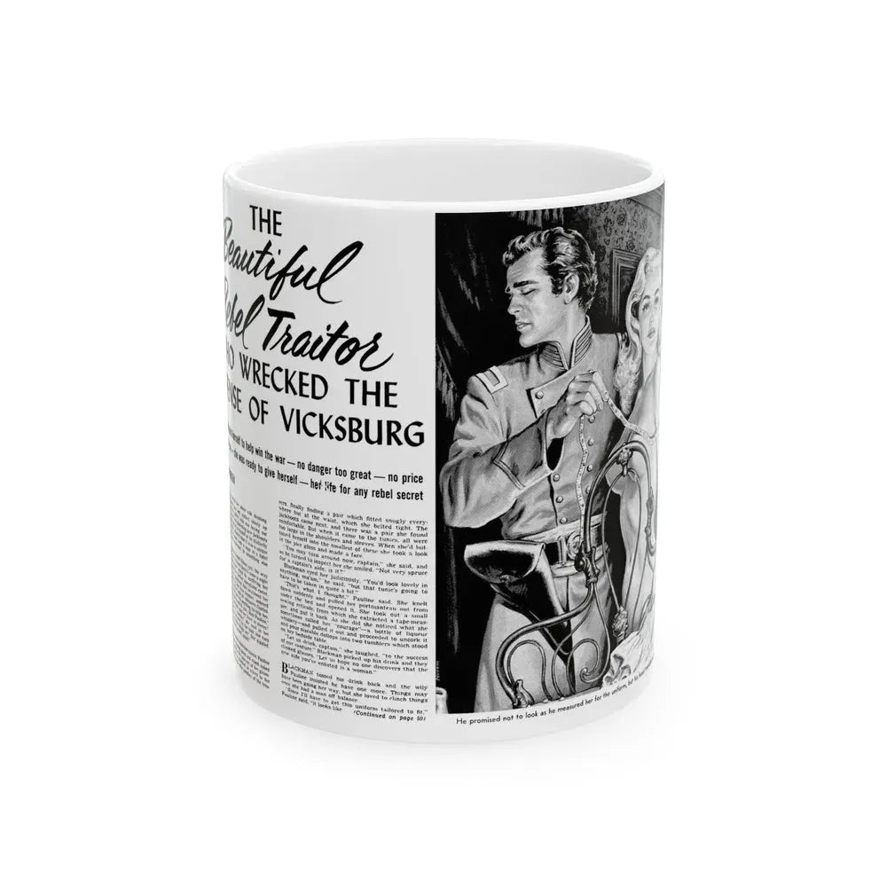 Beautiful Rebel Traitors, True Men Stories, April 1959 - White Coffee Mug 11oz - Go Mug Yourself