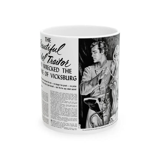 Beautiful Rebel Traitors, True Men Stories, April 1959 - White Coffee Mug 11oz - Go Mug Yourself