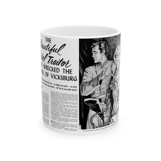 Beautiful Rebel Traitors, True Men Stories, April 1959 - White Coffee Mug 11oz - Go Mug Yourself