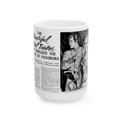Beautiful Rebel Traitors, True Men Stories, April 1959 - White Coffee Mug 15oz - Go Mug Yourself