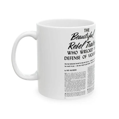 Beautiful Rebel Traitors, True Men Stories, April 1959 - White Coffee Mug - Go Mug Yourself