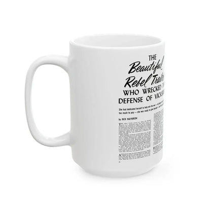 Beautiful Rebel Traitors, True Men Stories, April 1959 - White Coffee Mug - Go Mug Yourself