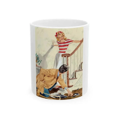 Beautiful with Wings, Ladies' Home Journal illustration, 1941 - White Coffee Mug 11oz - Go Mug Yourself