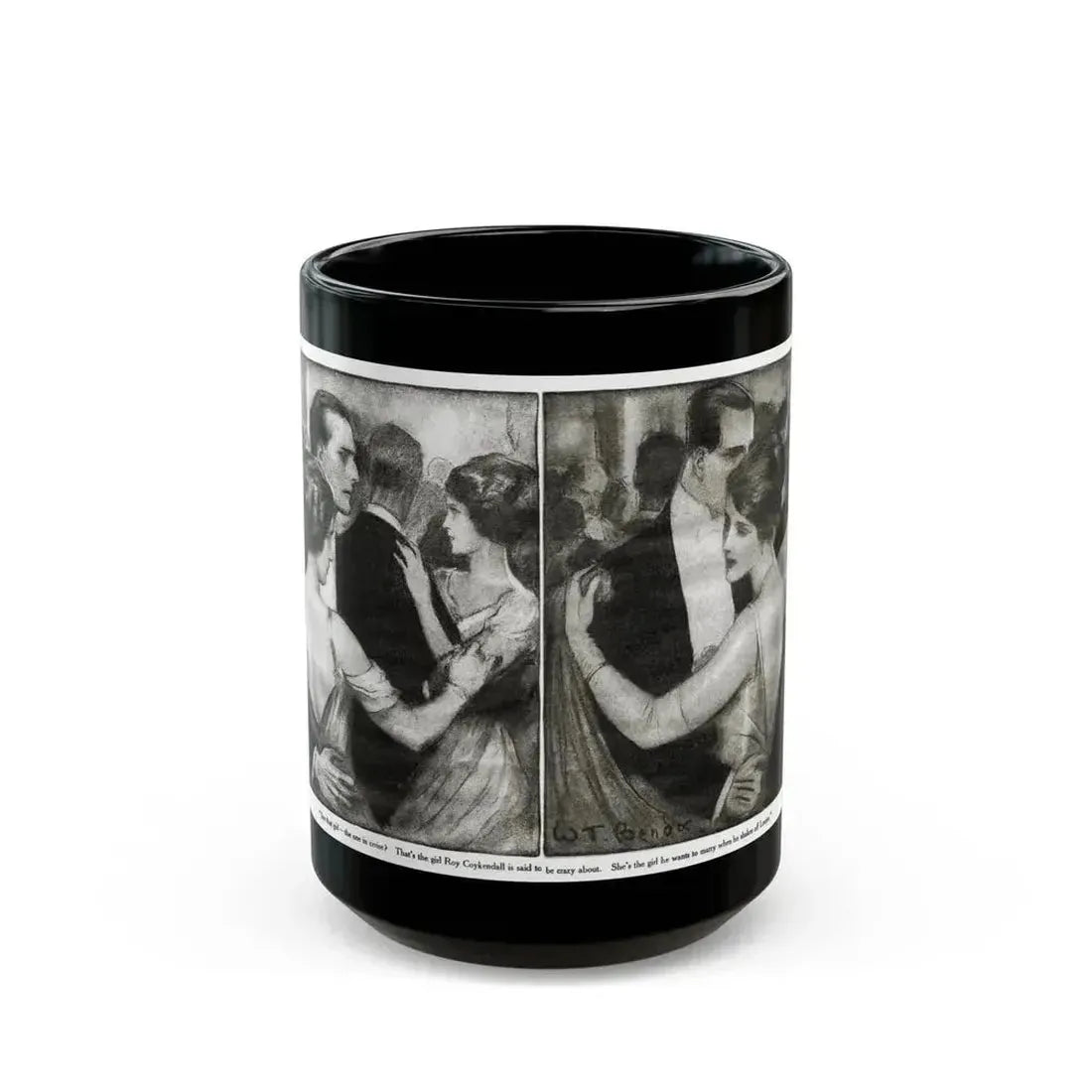 Beauty (2), Redbook magazine, January 1921 - Black Coffee Mug 15oz - Go Mug Yourself
