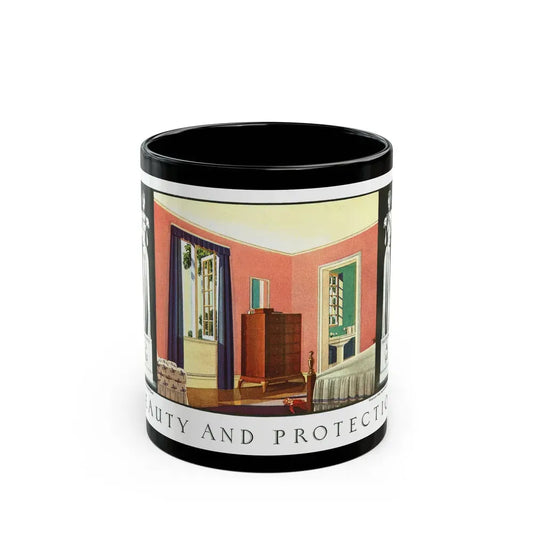 Beauty and Protection (1), 1936 - Black Coffee Mug 11oz - Go Mug Yourself