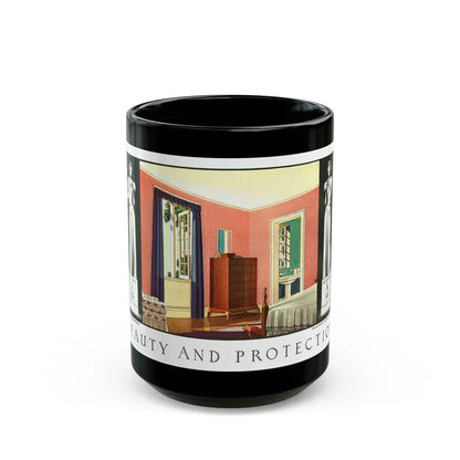Beauty and Protection (1), 1936 - Black Coffee Mug 15oz - Go Mug Yourself