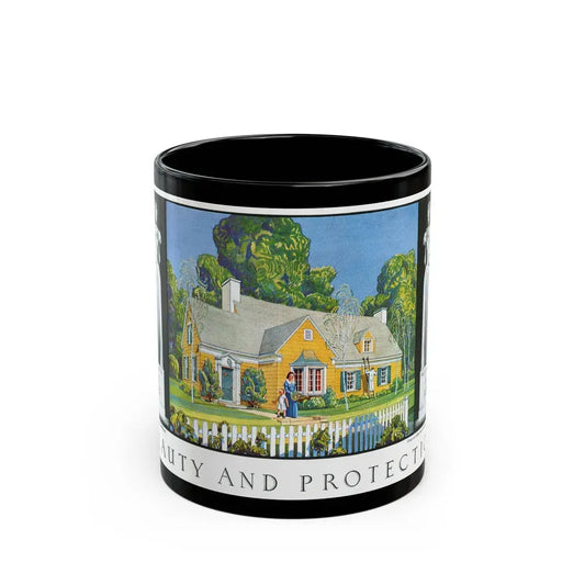 Beauty and Protection (2), 1936 - Black Coffee Mug 11oz - Go Mug Yourself