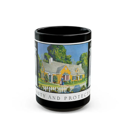 Beauty and Protection (2), 1936 - Black Coffee Mug 15oz - Go Mug Yourself