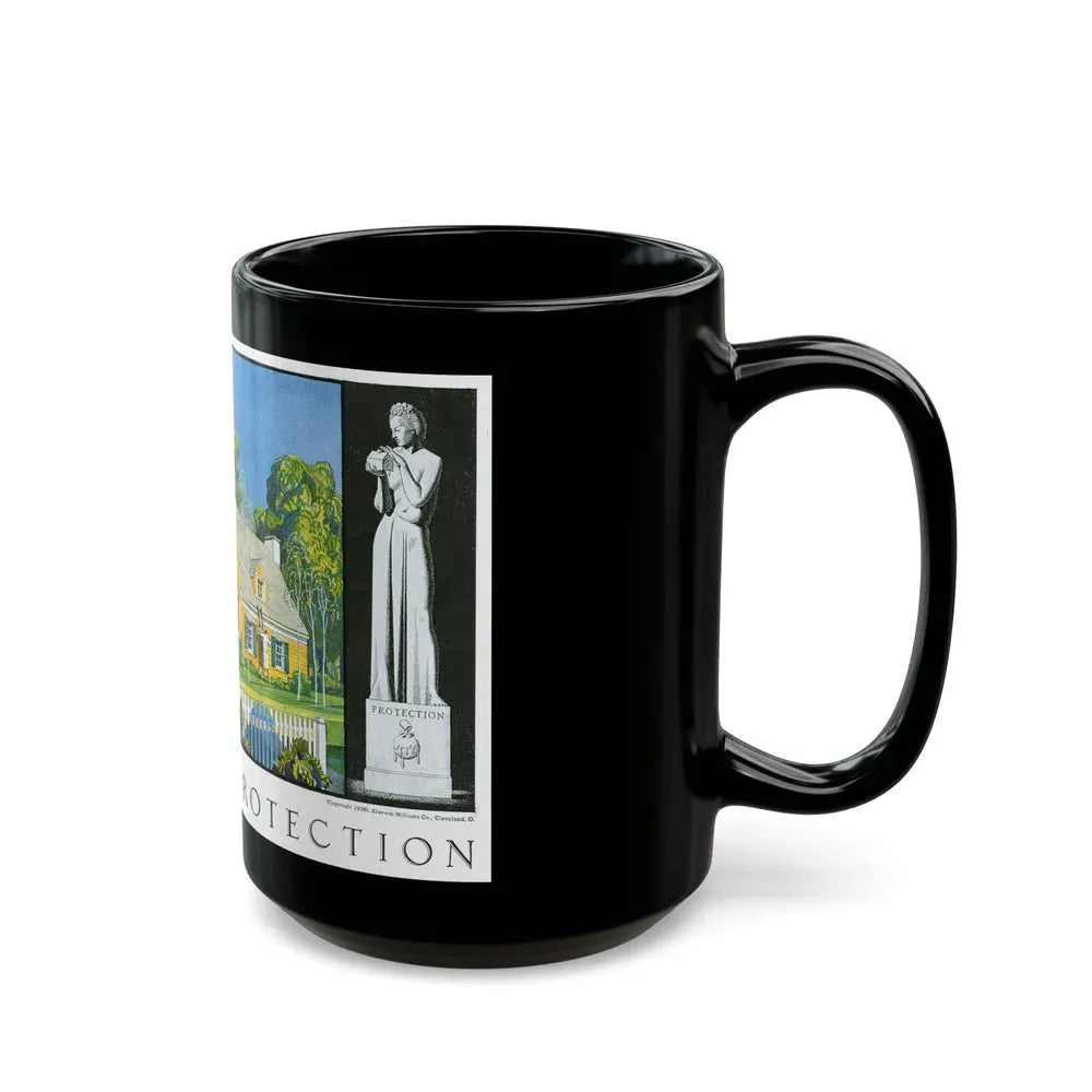 Beauty and Protection (2), 1936 - Black Coffee Mug - Go Mug Yourself