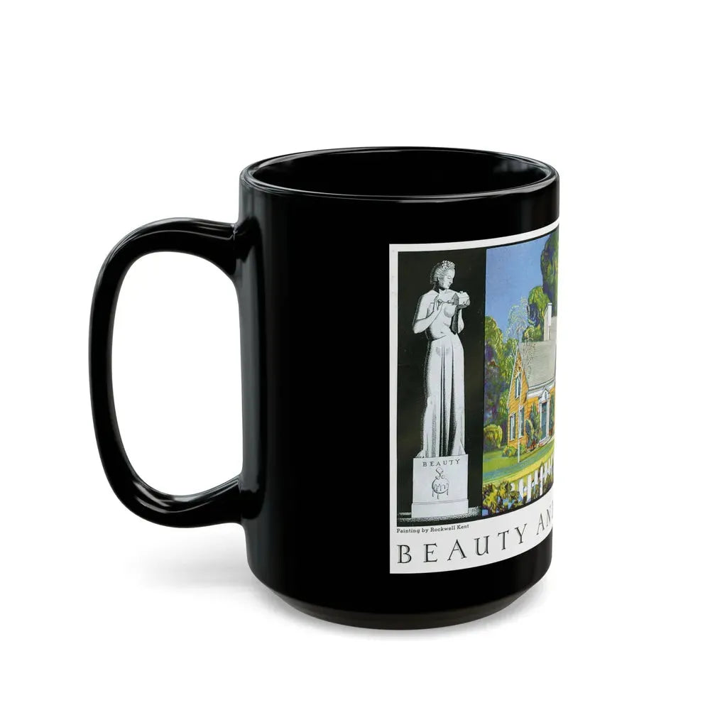 Beauty and Protection (2), 1936 - Black Coffee Mug - Go Mug Yourself