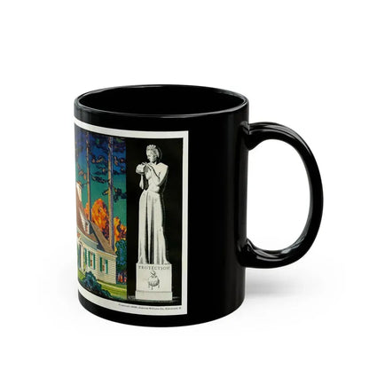 Beauty and Protection (3), 1936 - Black Coffee Mug - Go Mug Yourself