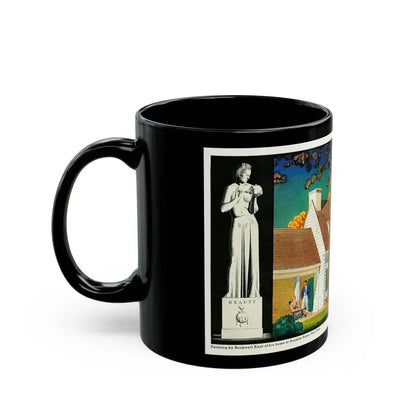 Beauty and Protection (3), 1936 - Black Coffee Mug - Go Mug Yourself