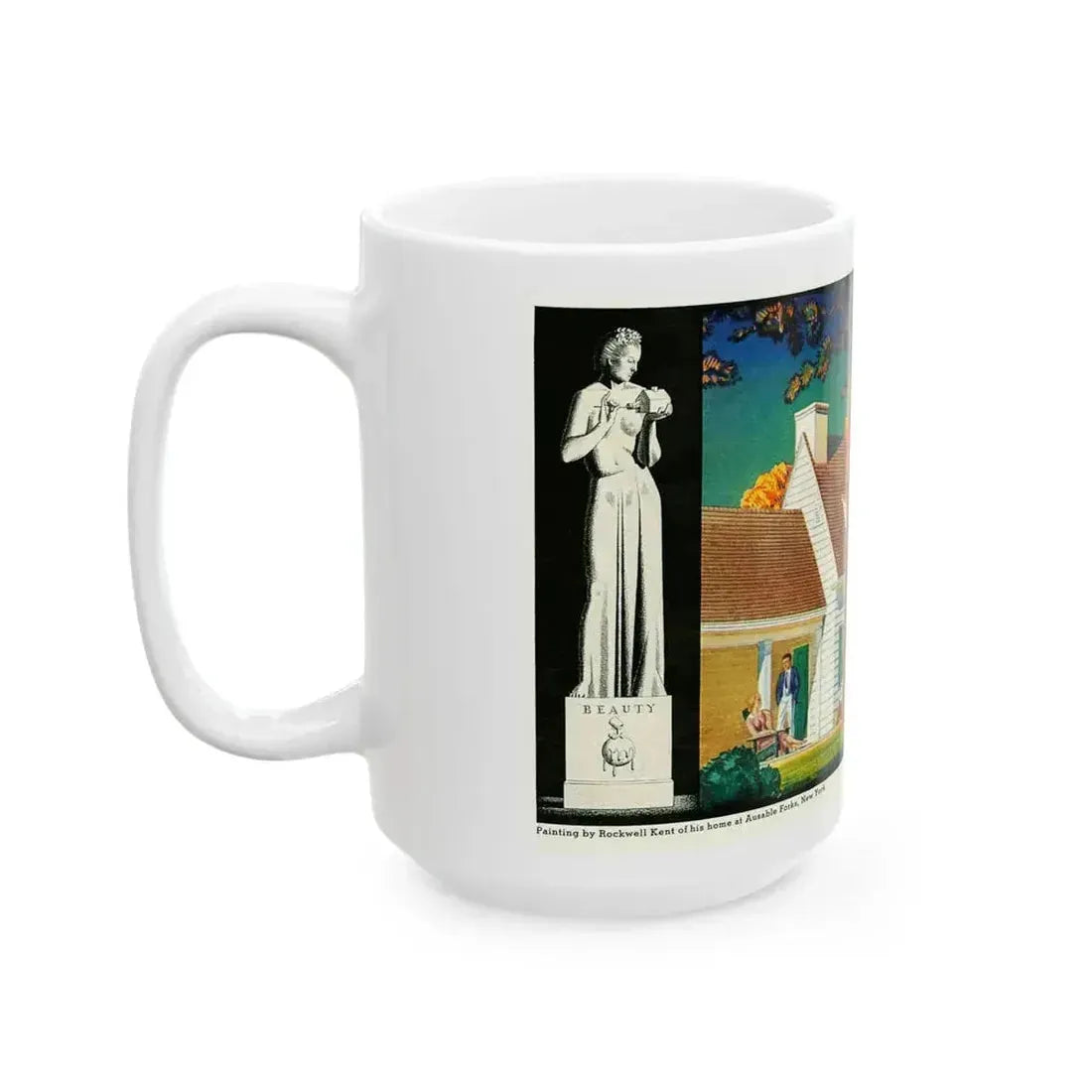Beauty and Protection (3), 1936 - White Coffee Mug - Go Mug Yourself