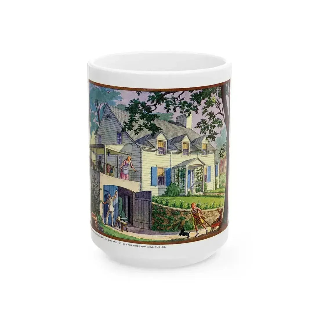Beauty and Protection (4), 1937 - White Coffee Mug 15oz - Go Mug Yourself