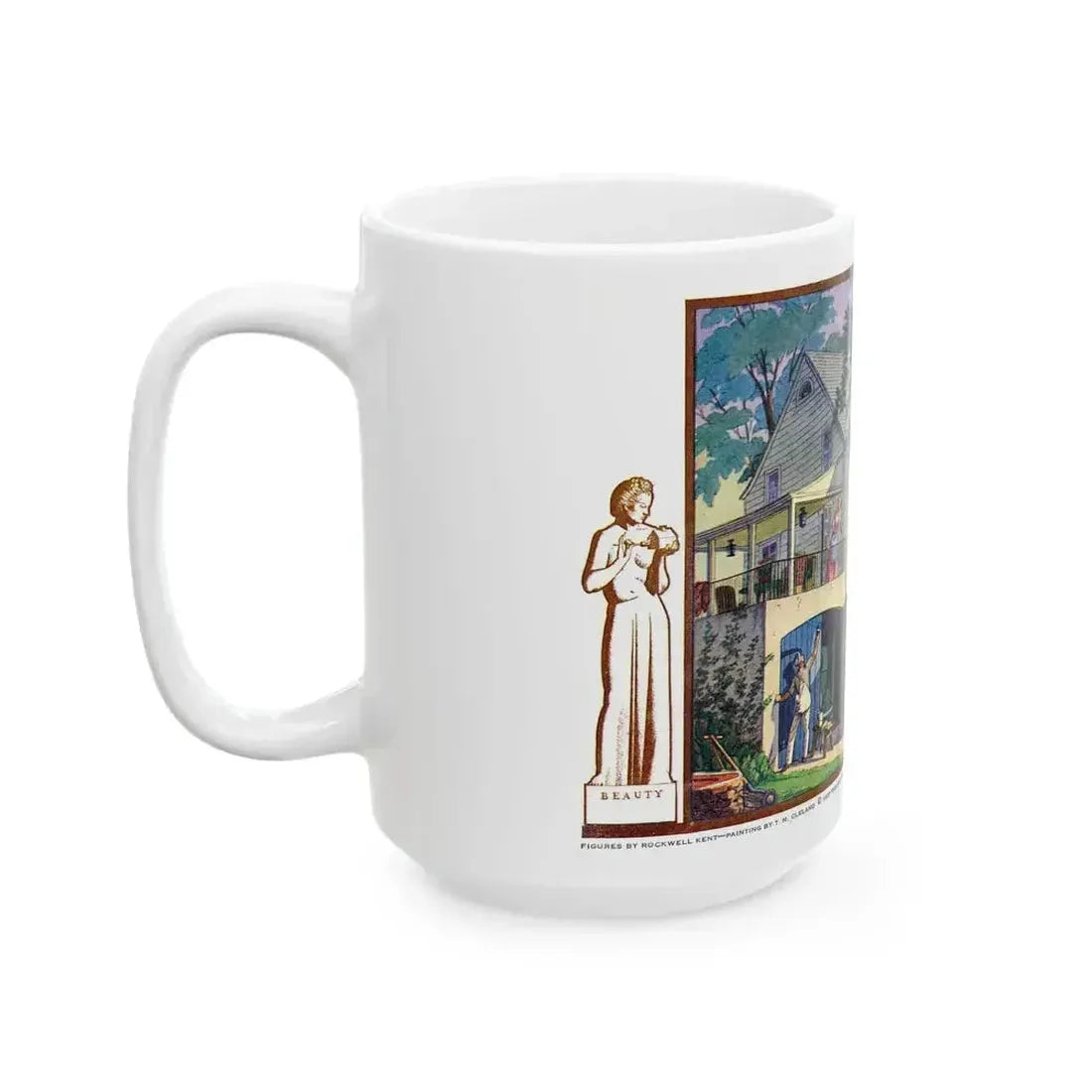 Beauty and Protection (4), 1937 - White Coffee Mug - Go Mug Yourself