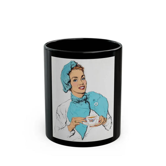 Beauty and Tea - Black Coffee Mug 11oz - Go Mug Yourself