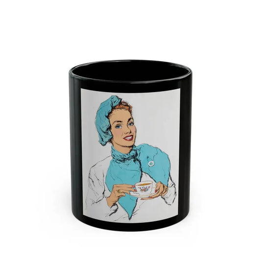 Beauty and Tea - Black Coffee Mug 11oz - Go Mug Yourself