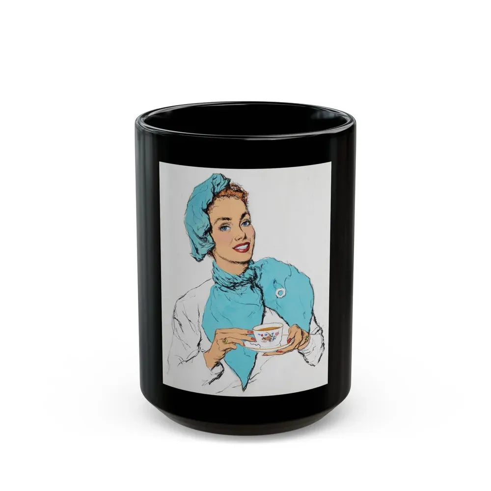 Beauty and Tea - Black Coffee Mug 15oz - Go Mug Yourself