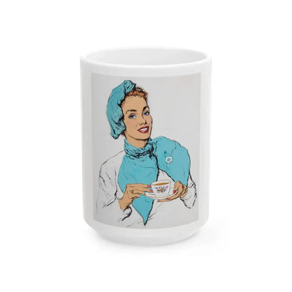 Beauty and Tea - White Coffee Mug 15oz - Go Mug Yourself