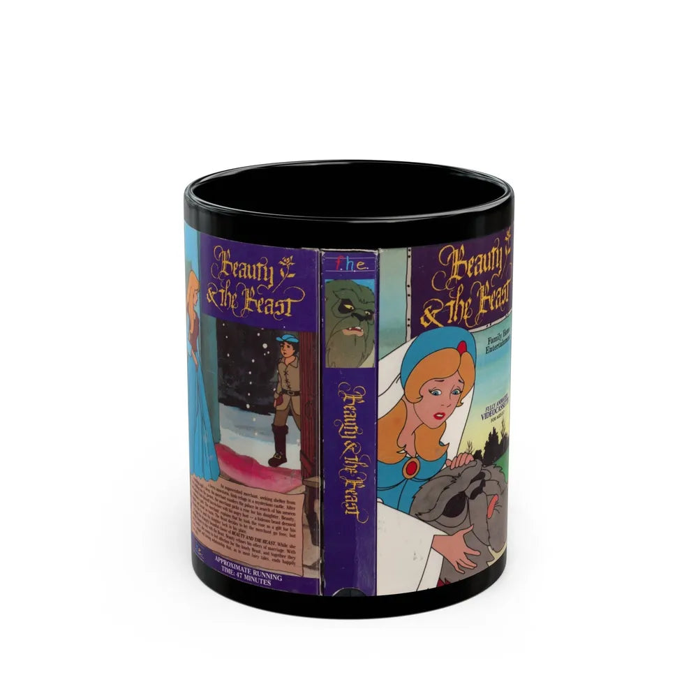 BEAUTY AND THE BEAST FHE (VHS COVER) - Black Coffee Mug-11oz-Go Mug Yourself