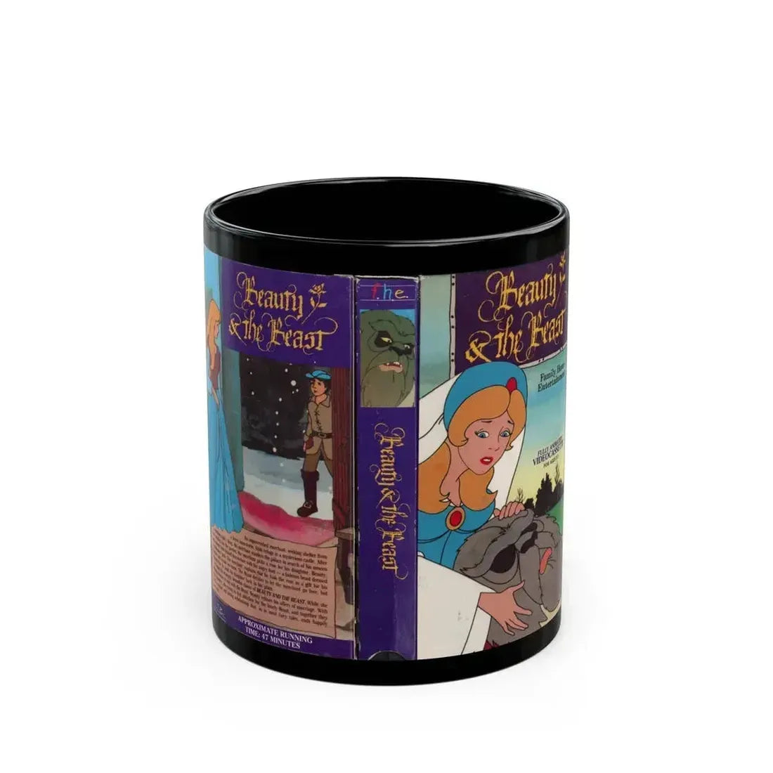 BEAUTY AND THE BEAST FHE (VHS COVER) - Black Coffee Mug 11oz - Go Mug Yourself