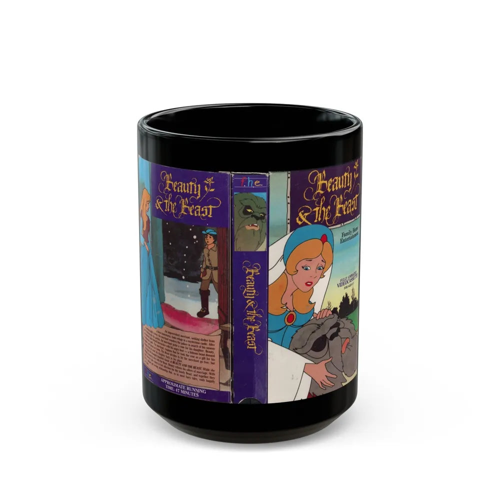 BEAUTY AND THE BEAST FHE (VHS COVER) - Black Coffee Mug-15oz-Go Mug Yourself