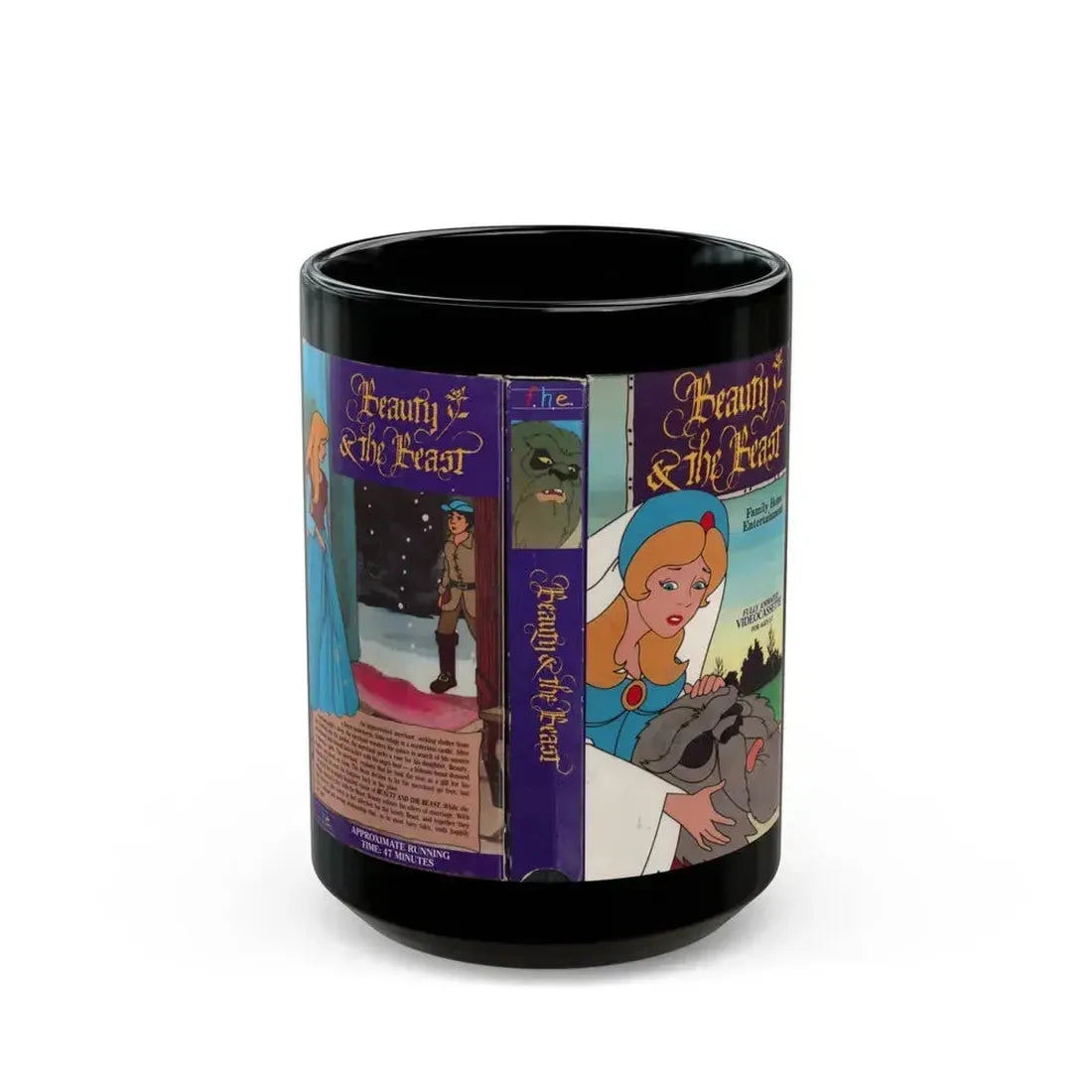BEAUTY AND THE BEAST FHE (VHS COVER) - Black Coffee Mug 15oz - Go Mug Yourself